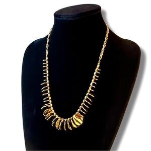 EXPRESS Gold-Tone Sculptural Modern Weighted Necklace | NWT